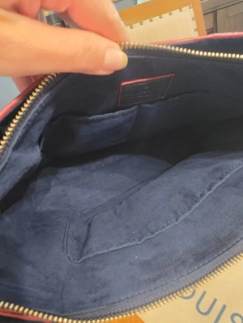 Louis Vuitton Navy Monogram Empreinte Leather Surene MM Bag